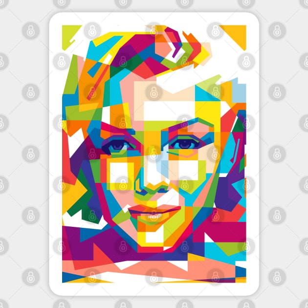 Marilyn Monroe Sticker by mrcatguys